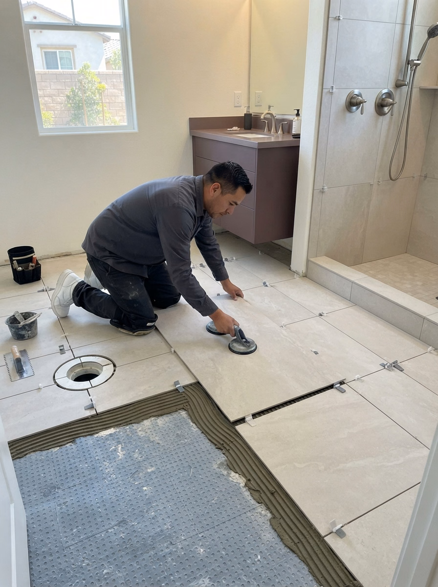 Bathroom Flooring Catalog 02 Step B | Riverside County Bathroom Flooring Catalog 02 Step B in Riverside County.