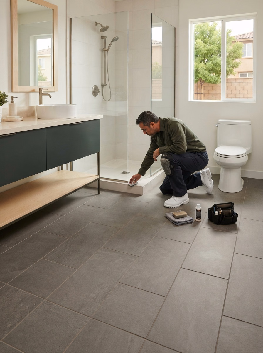 Bathroom Flooring Catalog 02 Step C | Riverside County Bathroom Flooring Catalog 02 Step C in Riverside County.