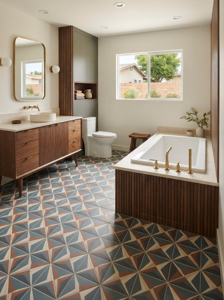 Bathroom Flooring Catalog 04 Mid Century Modern | Riverside County Bathroom Flooring Catalog 04 Mid Century Modern in Riverside County.