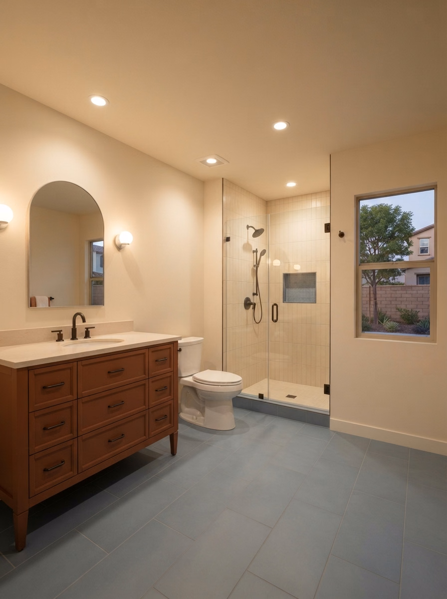 Bathroom Lighting the Real Issue | Riverside County Bathroom Lighting the Real Issue in Riverside County.