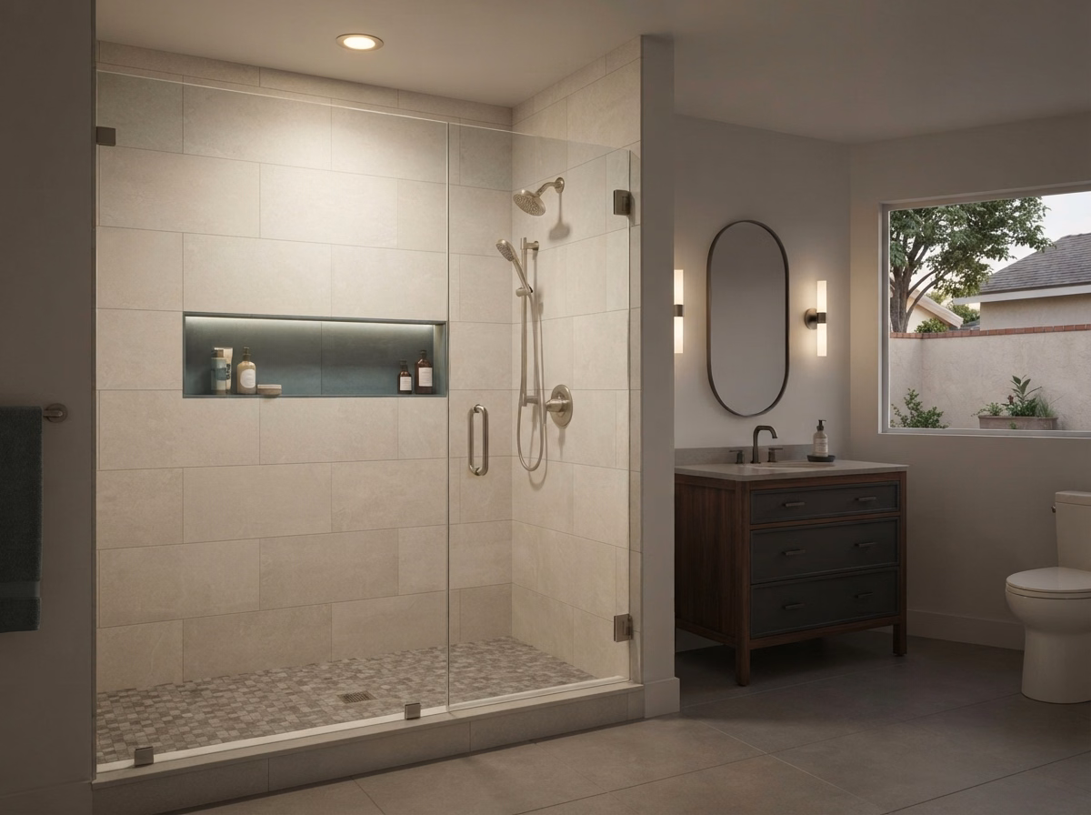 Shower Wet Zone Lighting Bathroom Lighting in Riverside County.