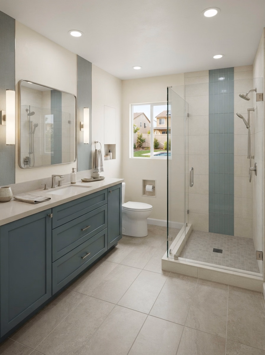 Estimated bathroom remodel pricing detail in Riverside County.