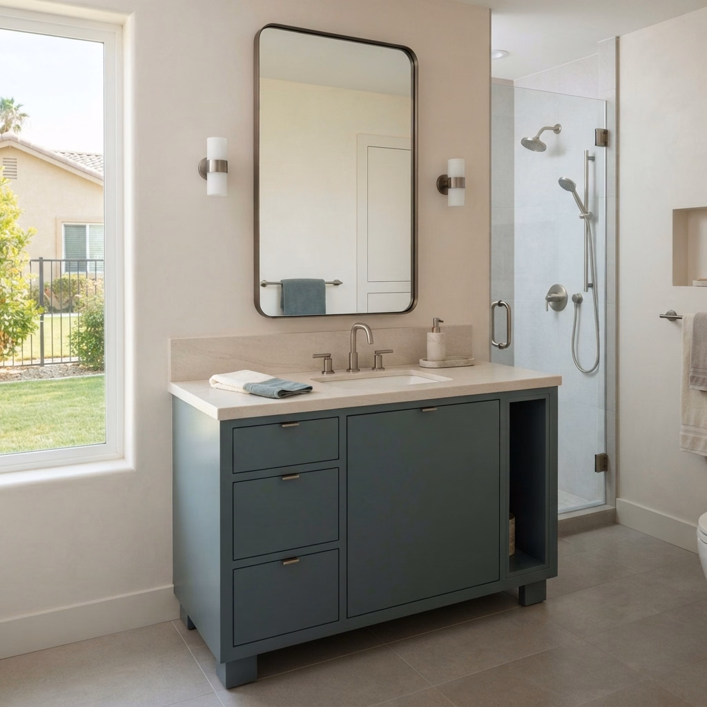 Estimated Pricing Vanity Installation Single Cost Guide in Riverside County.