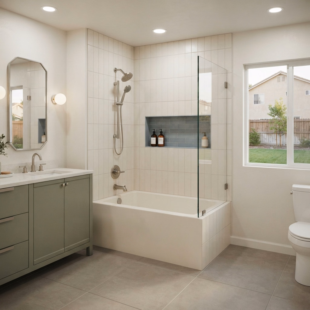Shower-to-tub project pricing in Riverside County.
