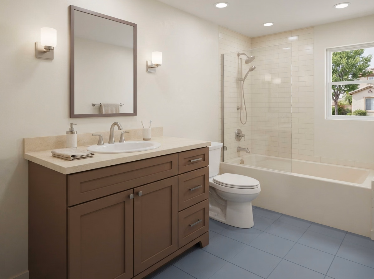 Drop in Self Rimming Sink Vanity Installation | Riverside County Drop in Self Rimming Sink Vanity Installation in Riverside County.