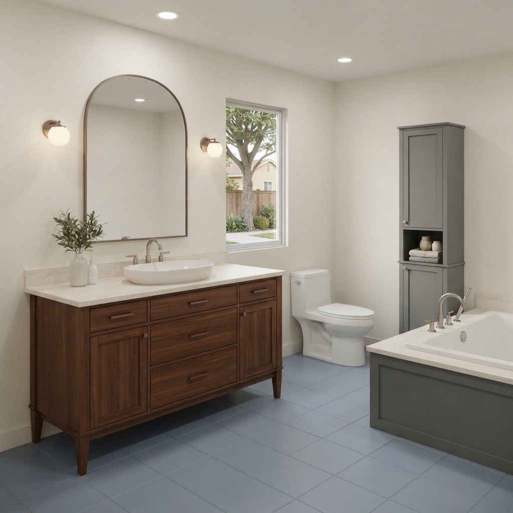 Freestanding Vanities Vanity Installation in Riverside County.