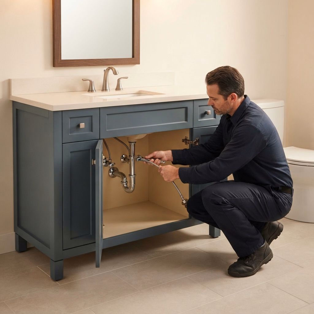 Whats Included Plumbing Disconnection Vanity Installation | Riverside County Whats Included Plumbing Disconnection Vanity Installation in Riverside County.