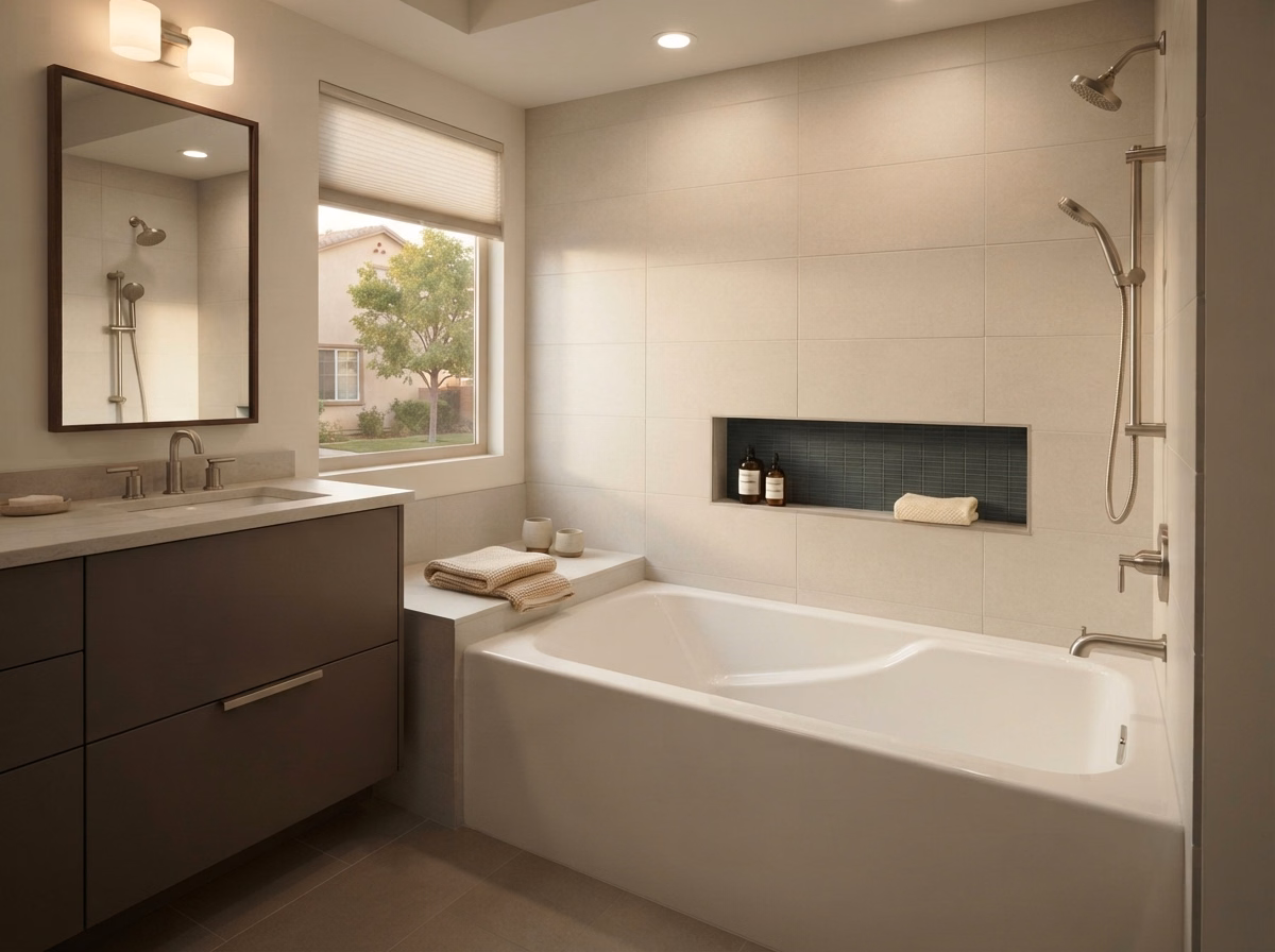 The Upgrade Better Daily Comfort Bathtub Installation in Riverside County.