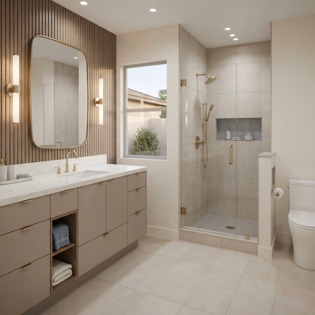 Contemporary bathroom style in Riverside County.