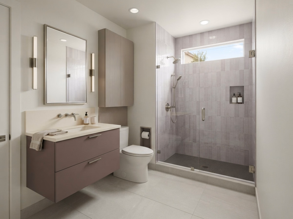 Small Bathroom Eastvale Ca in Riverside County.