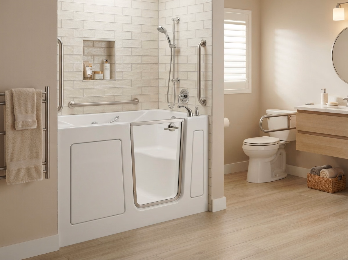 Walk-in tub installation service option in Riverside County.