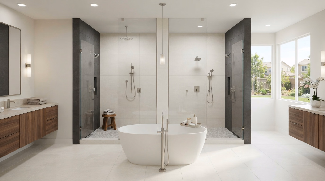 Dual Entry Shower Shower Remodeling | Riverside County Dual Entry Shower Shower Remodeling in Riverside County.