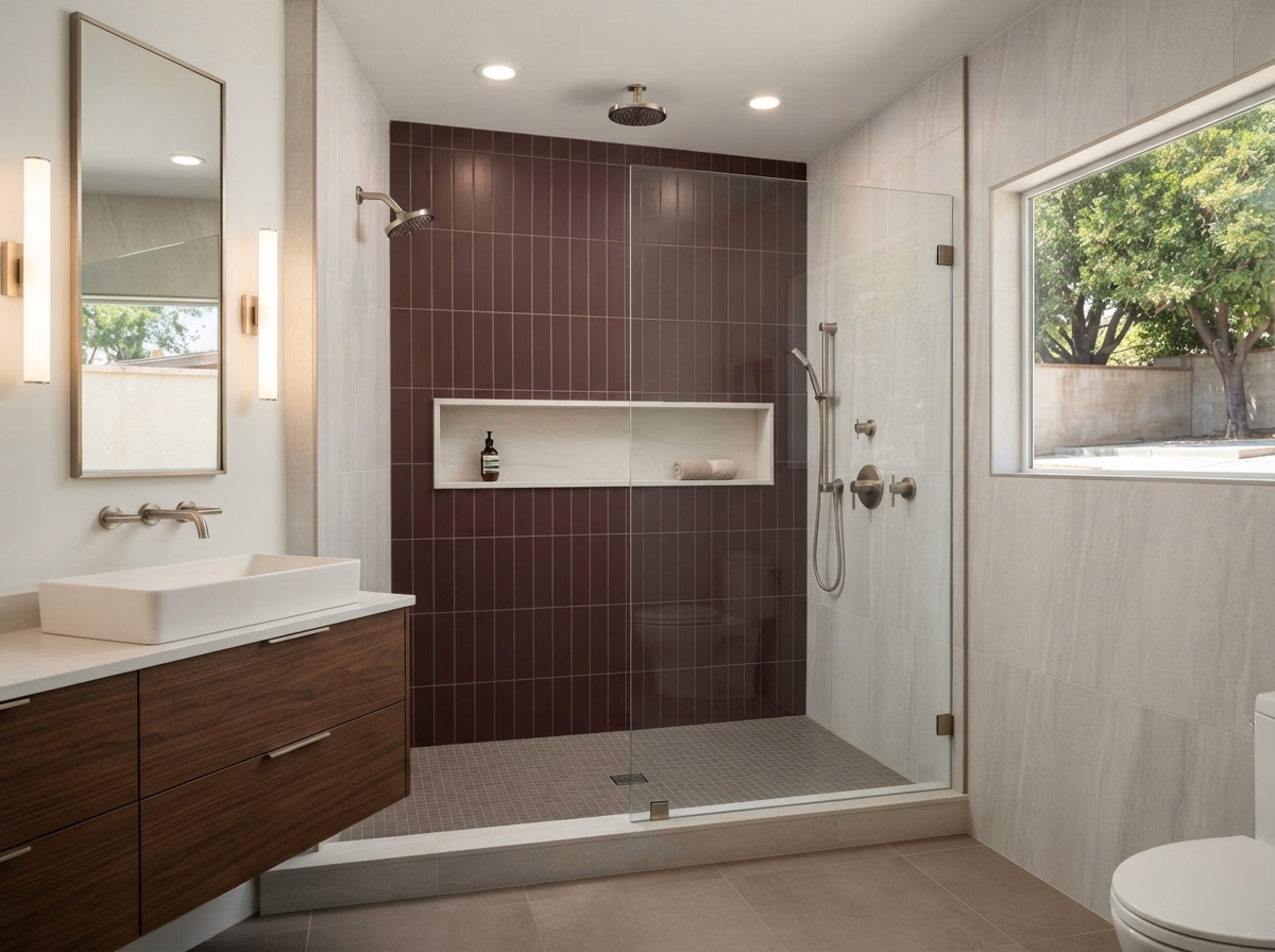 Our Custom Tile Shower Shower Remodeling | Riverside County Our Custom Tile Shower Shower Remodeling in Riverside County.