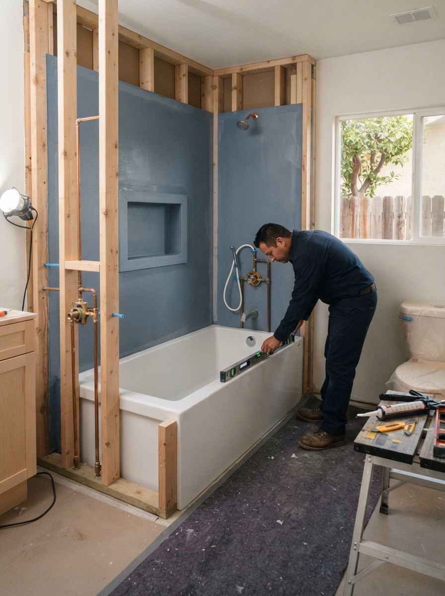Shower to Tub Conversion a Reliable Contractor Middle in Riverside County.