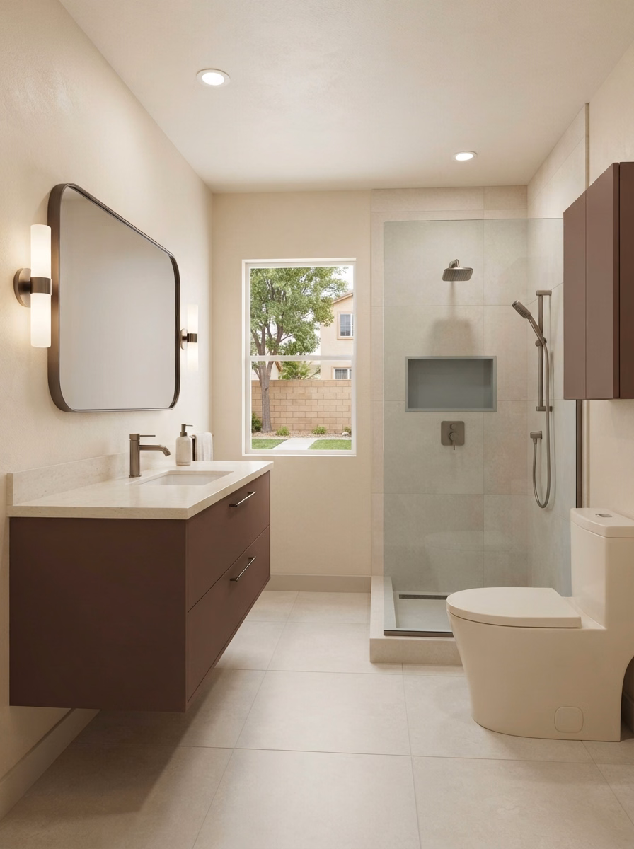 Small Bathroom Service Area Coverage | Riverside County Small bathroom service area coverage in Riverside County.