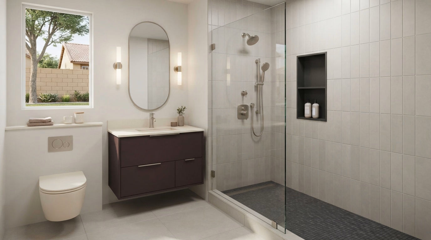 Walk-In Shower Project | Corona, CA Walk-in shower project in Corona, CA.