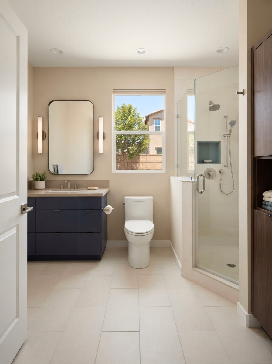 Built in Not Bolted on Toilet Installation | Riverside County Built in Not Bolted on Toilet Installation in Riverside County.