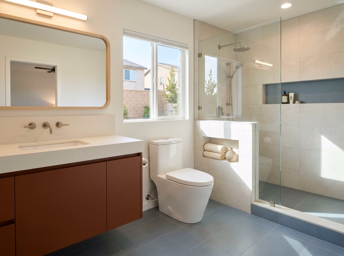 Low Flow Water Efficient Toilet Installation in Riverside County.