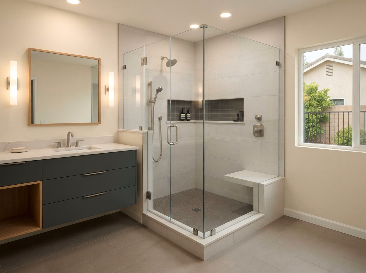 Custom Walk in Showers Tub to Shower Conversion | Riverside County Custom Walk in Showers Tub to Shower Conversion in Riverside County.
